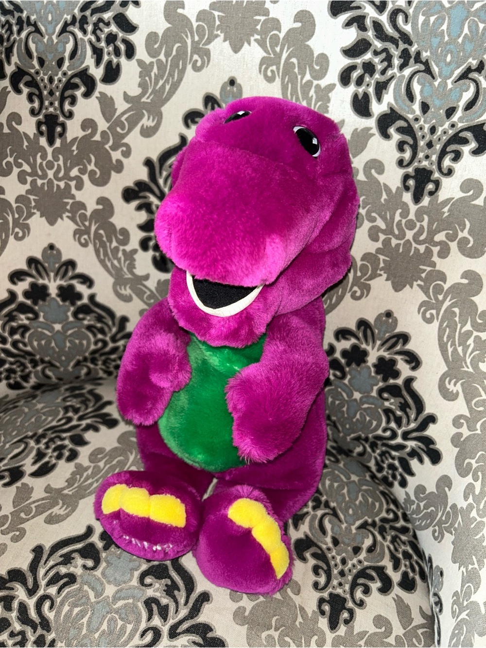 Vintage Barney Dinosaur Stuffed Animal plush toy 1992 preschool educational